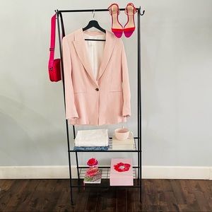 H&M Pink Striped Blazer